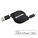 Lightning Tip Retractable Charge & Sync Cable for Apple iPhone 5 / 5s / 5c, iPod Nano 7, iPod Touch 5, iPad 4, iPad with Retina Display and the iPad Mini