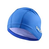 CapsA PU Swim Caps for Women Men Waterproof Elastic Silicone Solid Baithing Caps for Summer