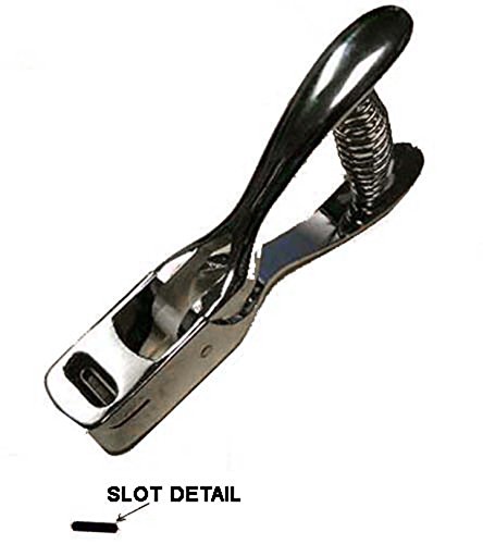 Oval (Slotted) Hole Punch for attachments on Id Cards & Badges (Hole: 15mm x 3mm) Hand Held
