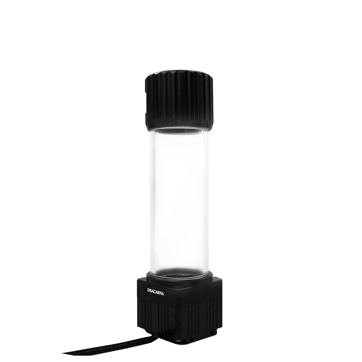 Photo 1 of Dracaena.io High Flow 780L/H PC Water Pump Reservoir Combo, 12V 18W Brushless Microprocessor Pump, 5–6m Head, G1/4” Thread, Acrylic+POM Tank 100/200/400/600ml, 4-Pin Connector, Black (Black, 400ml)