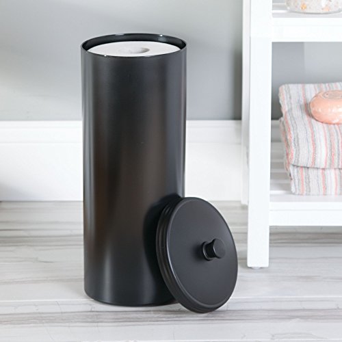 Black >>>Free Standing Toilet Paper 3 Roll Holder Bathroom Storage Hold
