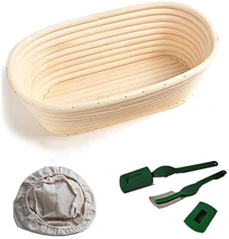 KFYOUXIN Banneton Proofing Basket Set Proofing Baskets With Liner Brotform For Artisan And Dough Rising Rattan Bowl Professional Proving Basket Bread