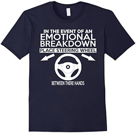 Mens In the event of an emotional breakdown place steering wheel Small Navy