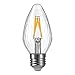 LightStory E26 LED Decorative Bulb F15, 2700K Non-Dimmable LED Filament Bulb (3W=40W)