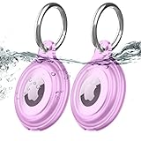 2 Pack IPX8 Waterproof AirTag Keychain Holder