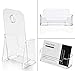 MaxGear Acrylic Brochure Holder 4x9 inch, Plastic Literature Holder for Pamphlets, Flyers, Rack Cards, Desk or Wall Mount, Slant Back Design Clear Display Stand, Office or Home Use, 2 Pack