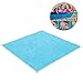 GEMGO Sand-Free Beach Blanket Mats, Waterproof Fast-Dry Magic Sandless Rug with 4 Stake Anchors, Portable Dirt Dust Proof for Outdoor Beach Picnic Camping (Blue L – 79″ x 79″)thumb 1