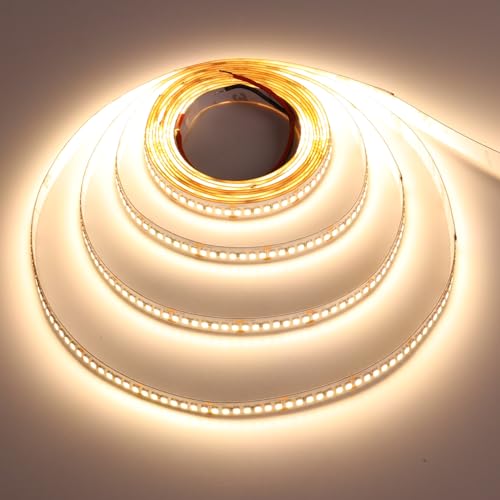 TOPAI Strip LED 24V 5 m 20W/m High brightness White Natural 4000K | 10 mm wide, 238LEDs/m, non-waterproof, self-adhesive, flexible cuttable, for kitchen and bedroom