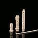 Pangda Descant Soprano Recorder German Style 8 Hole with Cleaning Rod, Black Storage Bag (Ivory White)
