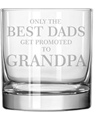 11 oz Rocks Whiskey Highball Glass The Best Dads Get Promoted To Grandpa