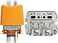 Amplificateur TV Televes 561501 NanoKom 3e/1S - Pour Antenne Mât, Entrées BIII/UHF/FM, Sortie 1, Gain 29 DB, 12-24V