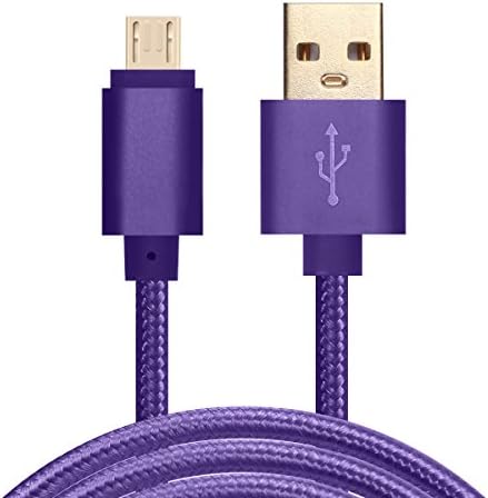 DAEON® 3.3ft. High Quality Extra Durable Android Micro USB Charging and Data Transmission Cable, Thicken Electroplate Cord Wire with High Speed Data Transfer (Purple)