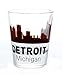 Detroit Michigan Sunset Skyline Shot Glass