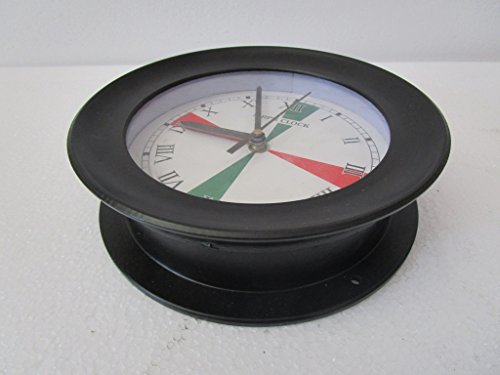 Brass Blessing Large - Ship's Clock - Marine Radio Room Clock - Roman - Aluminium - Boat/Maritime/Nautical (5008B)