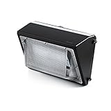 Hyperikon 45W LED Wall Pack Fixture, 250-300W HPS/HID Replacement, 5000K, 3900 Lumens, Waterproof and Outdoor Rated, UL & DLC, Shield Included