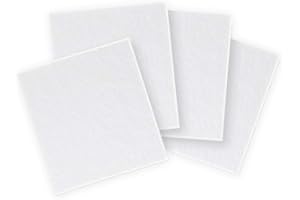 CRAFTER'S BEST 4 Inch White Fusible Glass Squares 96 COE, Pack of 4, U-Fuse-It