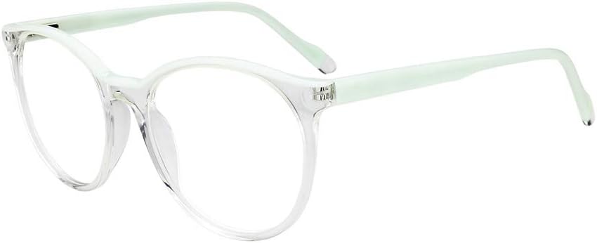 CLEAR MUNDOS Premium Quality Acetate Eye Frame Big Size Flexible for Female Spectacles Circle Eyeshape Clear Color