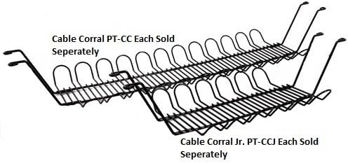 Amazon Com Tech Dek Cable Safe Cable Corral Under Desk Cable Manager Color Black Material Rubber Coated Recycled Steel Dimensions 22 5 L X 4 H X 6 W Tray Dimensions 30 L X 2 75 W Qty 1