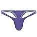 FFESHOW Men's Smooth Bikini Pouch Underwear G String Thongs Purple One size