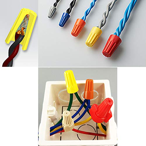 HS Blue Electrical Wire End Connectors Ribbed Caps Bulk 1000 Pack Small