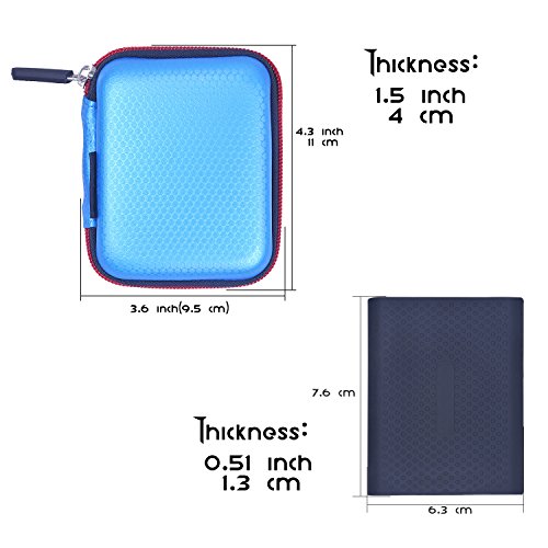 Rancco Samsung T5/ T3 EVA Case & Silicone Protective Bag Comb, Water-resistant Shockproof Travel Carry Pouch for Samsung T5/ T3/ T1 Portable SSD Hard Drive(250G 500G 1T 2T)