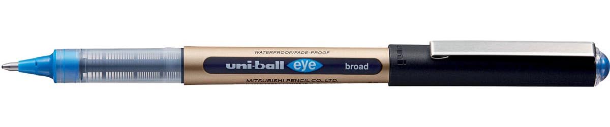 uni-ball UB-150-10 Eye Rollerball Pens. Premium Broad 1.0mm Ballpoint Tip for Super Smooth Handwriting, Drawing, Art, Crafts and Colouring. Fade and Water Resistant Liquid Uni Super Ink. 12 Box Blue