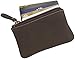 Leather Coin Purse Change Wallet Card Case Small Zip Bag For Men Women (Chocolate)