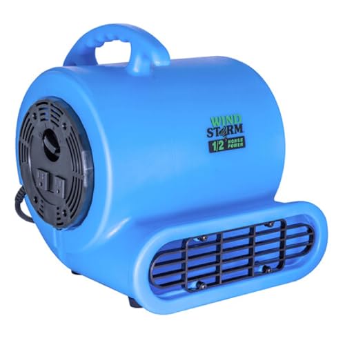 Eastman 1/2 HP 3-Speed Carpet Dryer Blower, 25 Feet 16 AWG Cord, 99027