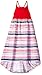 Nautica Girls' Multi-Stripe Chiffon Dress with Asymmetrical Hem