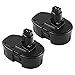 [Upgraded] 18V 3600mAh Ni-Mh Extended Capacity Replace Battery for Dewalt 18 Volt XRP DC9096 DC9098 DC9099 DE9098 DE9503 DW9095 DW9096 DW9098 Cordless Power Tools 2 Packs