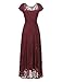 BeryLove Women's Long Floral Lace Maxi Wedding Dress Party Evening Bridesmaid Dress