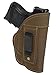 New Barsony Olive Drab Leather IWB Holster for Compact, Sub Compact 9mm 40 45