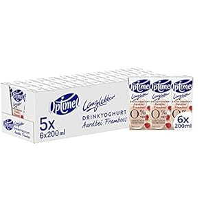 Optimel Drinkyoghurt Aardbei Framboos 5 x 6 x 200 ml