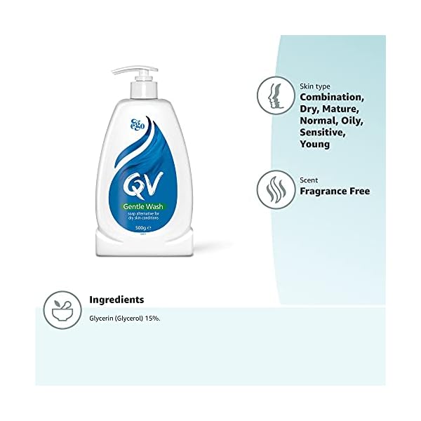 QV-Gentle-Wash-Gentle-Soap-free-Moisturising-Body-Wash-for-Dry-Skin-Unscented-500-ml QV Gentle Wash 500g, Soap-Free, Moisturising, Low Irritant, PH Balanced, Body Wash for Eczema and Dry Skin Conditions