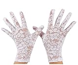 VIVIANSBRIDAL Women's 2016 Short Elegant Lace Wedding Gloves, White