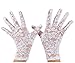 VIVIANSBRIDAL Women's 2016 Short Elegant Lace Wedding Gloves, White