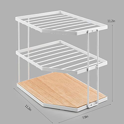 ZGZD Kitchen Corner Shelf Plate Rack 3Tier Corner Counter Organizers