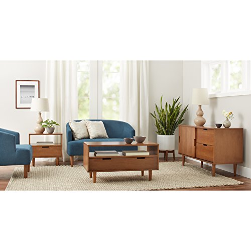 Better Homes and Gardens Flynn Mid Century Modern Credenza, Smoke Gray