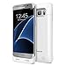 Galaxy S7 Edge Battery Case, Trianium Atomic S Pro Charging Battery Pack for Samsung Galaxy S7 Edge 5000mAh Extended Fast Charger [Quick Charge Compatible] Protective Case Power Pack Juice Bank-White
