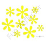 Yellow Flower Bicycle Reflector Reflective Sticker