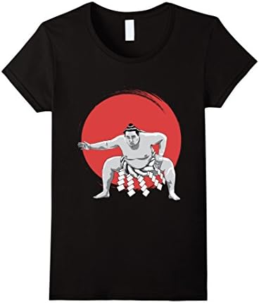 Womens Japanese Sumo wrestler in Tokyo Japan t-shirt Small Black