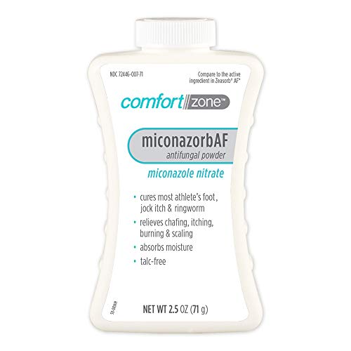 Comfort Zone Miconazorb Antifungal Powder, Talc-Free, Helps Cure Most Athlete’s Foot, Jock Itch and Ringworm (1 Pack)