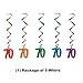 70th Birthday Party Decoration Kit: Bundle Includes Banner, Table Cover, and Whirls