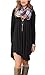 DEARCASE Women's Long Sleeve Casual Sweater Tunic Dress Black X-Large V-Neck Spring Loose Fall Winter Wedding Guest Knee Length Jersey Flowy Swing Tshirt Dresses