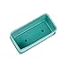 Vencer 10 Inch Rectangular Modern Minimalist Ceramic Succulent Planter Pot - Window Box with Saucer,Office Desktop Potted Stand,Turquoise,VF-001T