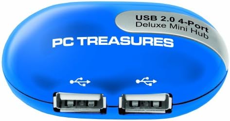 Digital Treasures USB Mini-Hub with 4 USB Ports (07209)