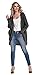 Glamour Empire. Womens Warm Buttonless Cardigan Chunky Textured Knit. 323 (Graphite, ONE SIZE US 8/10/12)
