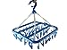 Groupcow Clip and Drip Hanger Clothes Hanger Drying Rack 32 Clips (Blue)