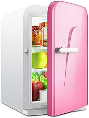 QJJML Mini Refrigerator, 16L Refrigeration Car Refrigerator/Dormitory Household Heating And Cooling Box/Insulin Cosmetic Breast Milk Refrigerator,Pink