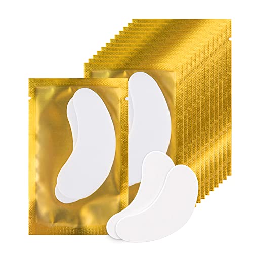100 Pairs Eye Pads Eyelash Pads for Eyelash Extension Eyelash Lifting Eyelashes Colouring Eyelashes Eye Patches Eyelash Extension Pad (Gold)